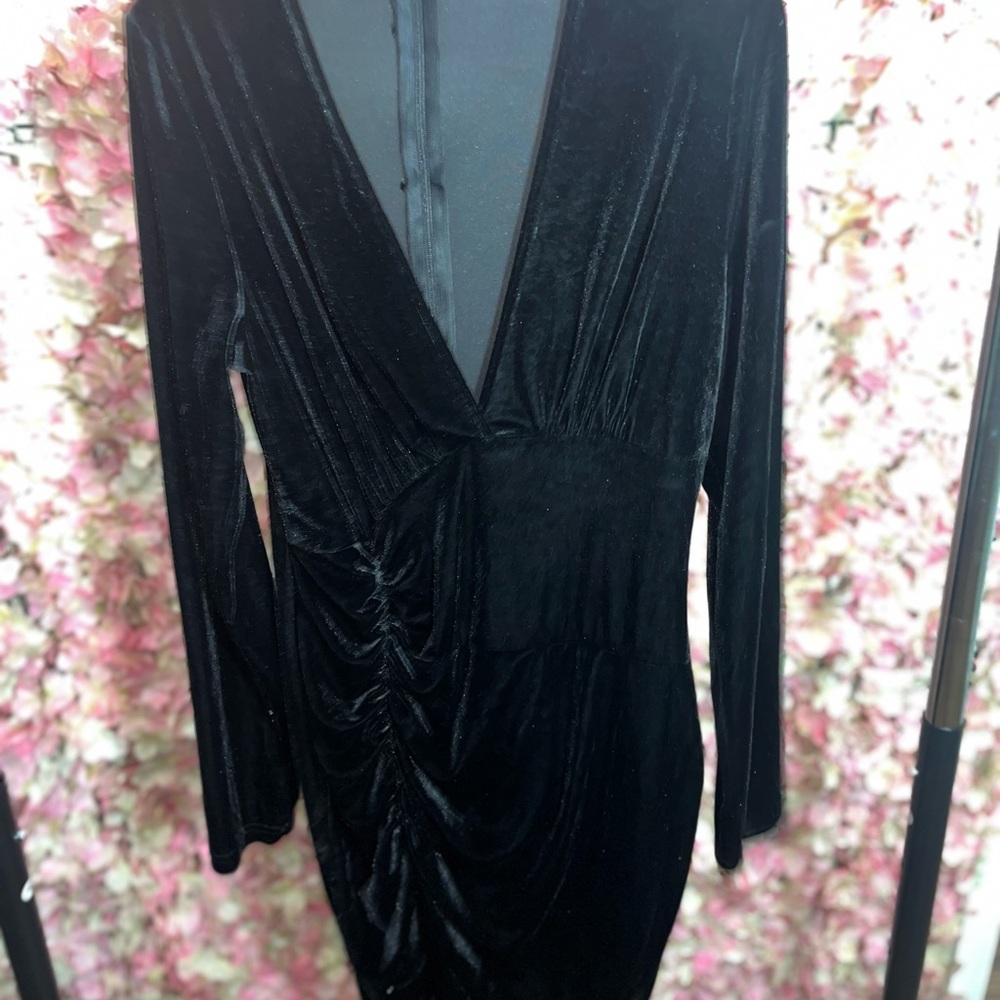 Elegant Black Velvet Dress